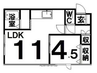 ヴォーンリッヒ緑ヶ岡【1階】の間取り