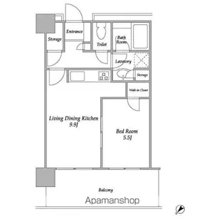 プラザタワー勝どき【34階】の間取り