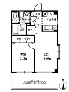 BAY SIDE COURT弐番館【1階】の間取り