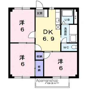 メゾン ヴァイオレット【2階】の間取り
