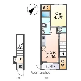 田代本町アパート【2階】の間取り