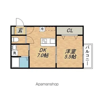 レフレール秋葉【201号室】の間取り