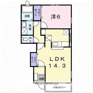 メルティー・アイⅡ B【1階】の間取り