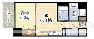 RIDGEガーデン江坂Ⅱ【303号室】の間取り