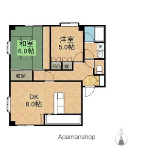パレスイースト【202号室】の間取り
