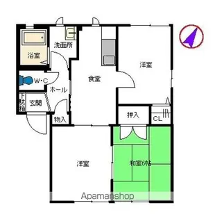 シャーメゾン古城 B棟【1階】の間取り