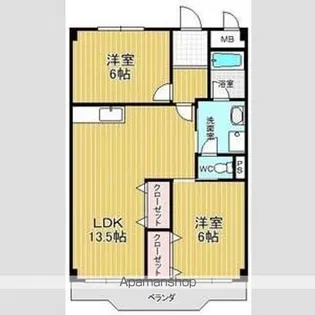 グリーンヤード洋【1階】の間取り