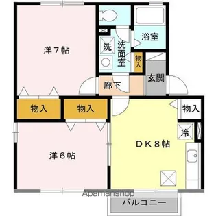 シャイニースターⅡ【A102号室】の間取り