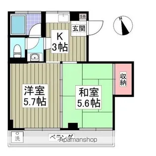 関コーポ【303号室】の間取り