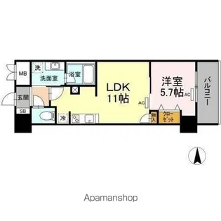 ダイワシティー庄内通【2階】の間取り