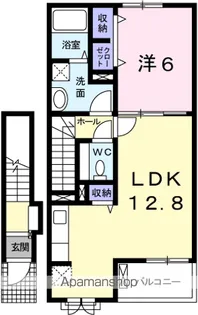 ラ・クレールメゾン【2階】の間取り