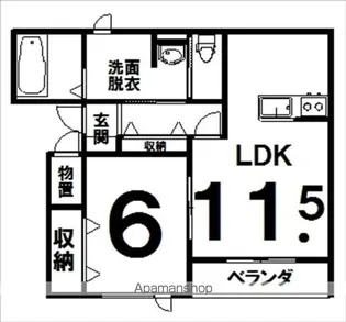 ナチュラルガーデン【A号室】の間取り