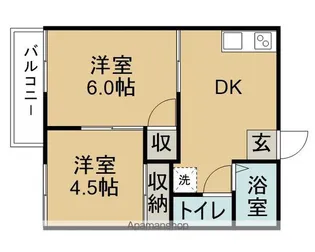 リバーサイド12【2階】の間取り
