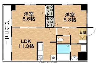 JETタワーズ ベイサイド【801号室】の間取り