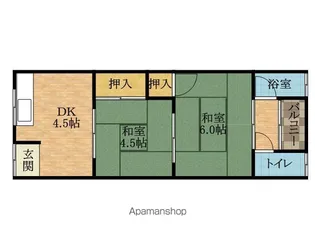 石本文化【110号室】の間取り