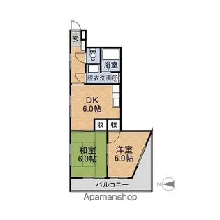 エンゼルハイツ増永【208号室】の間取り