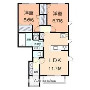 ラ・メゾン【1階】の間取り