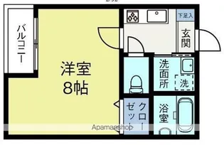 クレフラスト横手ⅡA【1階】の間取り