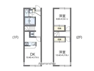 レオパレスルミエール高出【107号室】の間取り