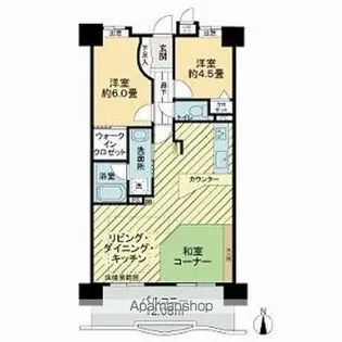 ライオンズシティ金山【4階】の間取り