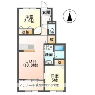 エスポワ・テラン【1階】の間取り