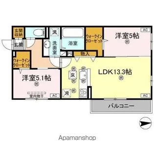 コンフォリア木太【1階】の間取り