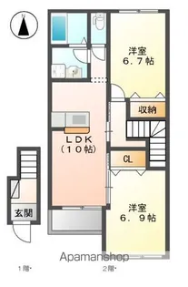 カサ・フェンテ【2階】の間取り