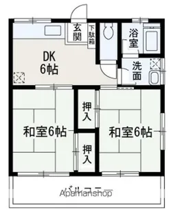 第二ハッピーハイツ小寺【201号室】の間取り