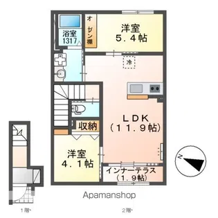ラ・ヴィータ【2階】の間取り
