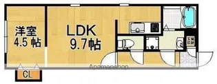 CASA DI TAISHOKAN OVEST【206号室】の間取り