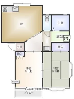 エストローザ【B102号室】の間取り