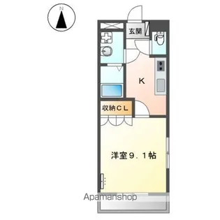 エスポワールU【1階】の間取り