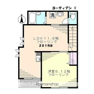 ヨーティアンII【2階】の間取り