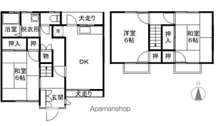 メープルハイツ【中号室】の間取り