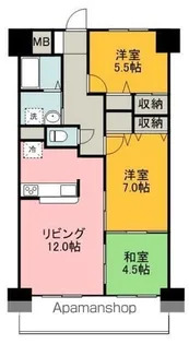 MONSTERA【402号室】の間取り