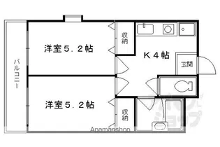 アブレスト四条大宮【103号室】の間取り