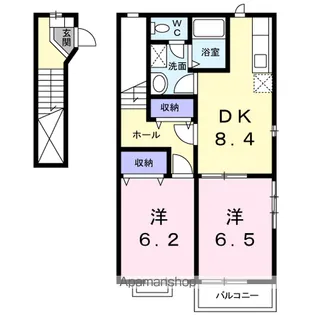 グランヒル西の平【2階】の間取り