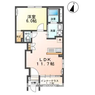 (仮称)前九年アパート工事【1階】の間取り