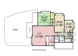 バームハイツ菊名 参番館【1階】の間取り