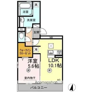 ボヌール羽屋L【1階】の間取り
