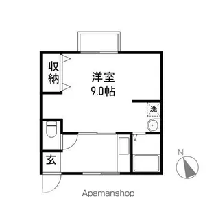 ハイブライト宝田【206号室】の間取り