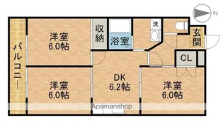 サンレイク和泉【4階】の間取り