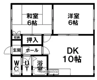 コーポ伊塚【5号室】の間取り