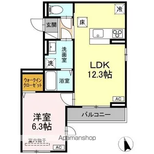 DーROOM八軒小路【1階】の間取り