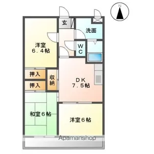 コンフォール1番館【2階】の間取り