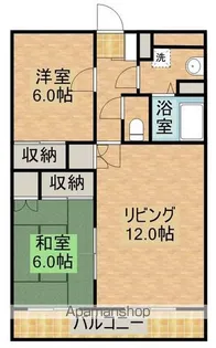 ピーチフローレⅠ【1階】の間取り