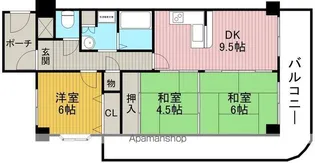 ロイヤルヒルズ待兼山【6階】の間取り
