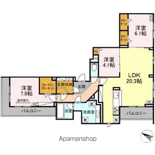 ラ・パージュ本山【2階】の間取り