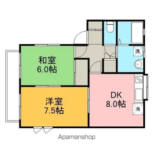 高砂グリーンハイツ【C103号室】の間取り