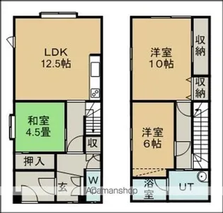 ルミエール美しが丘【1号室】の間取り